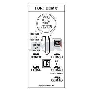 Ébauche de clé JMA DOM-3I – vue groupée