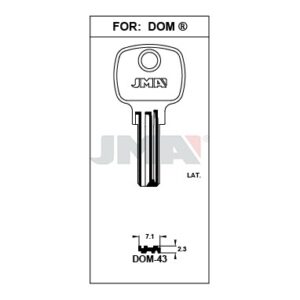 Ébauche de clé JMA DOM-43 – vue groupée