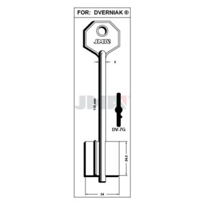 Ébauche de clé JMA DV-7G – vue groupée