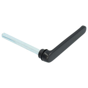 Dieckmann D140RL | Poignée de porte pour volet roulant | Carré fixe 115 mm | À l'unité | Noir