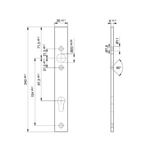 Dieckmann D320 | Garniture de sécurité | Pour Sobinco série 8000 | Entraxe 97,3 mm – Image 5