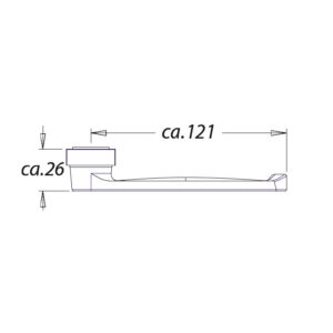 Dieckmann D140RL | Poignée pour volet roulant | Carré fixe 115 mm | À l'unité – Image 2