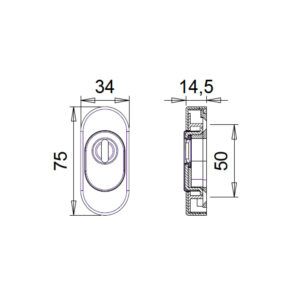 Dieckmann D815 | Rosace de sécurité coulissante | Aluminium ou noir – Image 5