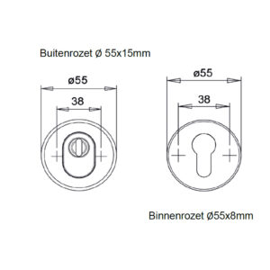 Dieckmann D7055 | Rosace de sécurité | Protection anti-arrachement | Anti-effraction – Image 3
