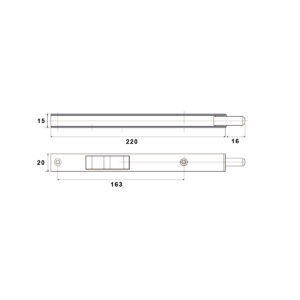 Dulimex KSB-22020BV | Verrou à bascule | 220x20 mm | Acier – Image 2
