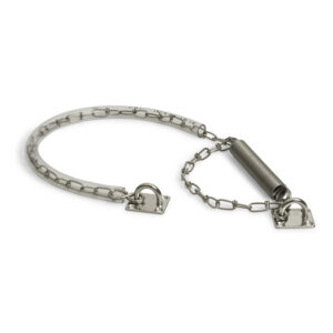 Dulimex DV 804B | Chaîne de sécurité anti-tempête avec ressort | Inox | Poids de porte max 40 kg