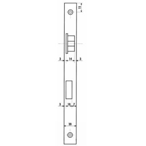 Dyla 604 serrure à cylindre pour porte à recouvrement avec entraxe 72 - Têtière bouts carrés – Image 6