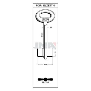 Ébauche de clé JMA ELZ-7G – vue groupée