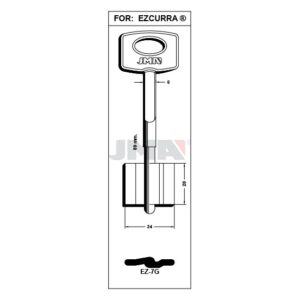 Ébauche de clé JMA EZ-7G – vue groupée