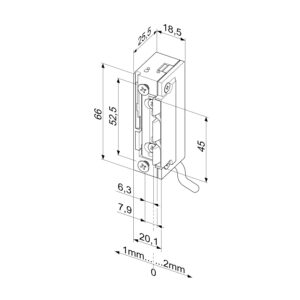 EffEff 118W.13-----A71 | Gâche électrique étanche | À émission 10-24 V AC/DC | ProFix 2 – Image 2