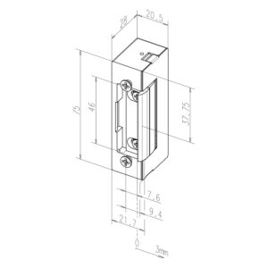 EffEff 1705--------F41 | Gâche électrique | À émission 24V DC 100% – Image 2