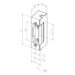 EffEff 3705--------E91 | Gâche électrique | À rupture 12V DC – Image 2