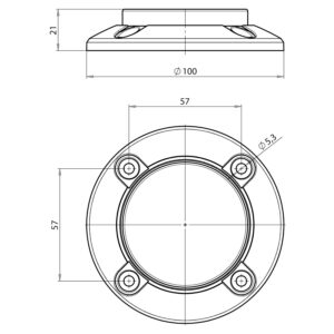 EffEff 830--H1------00 | Contre-plaque pour ventouse de retenue | Réglage d'angle max 5 degrés – Image 2