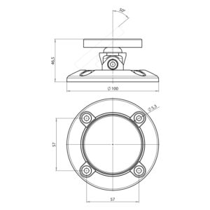 EffEff 830--H2------00 | Contre-plaque pour ventouse de retenue | Réglage d'angle max 50 degrés – Image 2