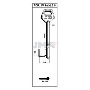 Ébauche de clé JMA FA-4G – vue groupée