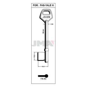 Ébauche de clé JMA FA-5G – vue groupée