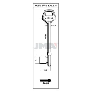 Ébauche de clé JMA FA-6G – vue groupée