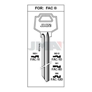 Ébauche de clé JMA FAC-1I – vue groupée