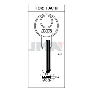 Ébauche de clé JMA FAC-24 – vue groupée