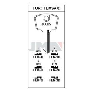 Ébauche de clé JMA FEM-1D – vue groupée