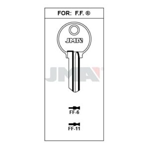 Ébauche de clé JMA FF-11 – vue groupée
