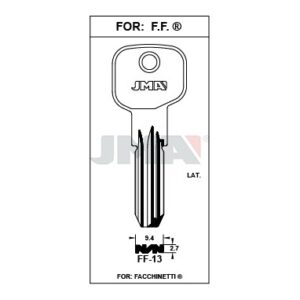 Ébauche de clé JMA FF-13 – vue groupée