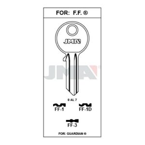 Ébauche de clé JMA FF-1 – vue groupée