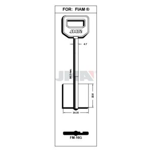 Ébauche de clé JMA FM-16G – vue groupée