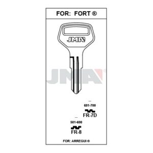 Ébauche de clé JMA FR-8 – vue groupée