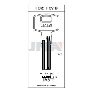 Ébauche de clé JMA FV-3 – vue groupée