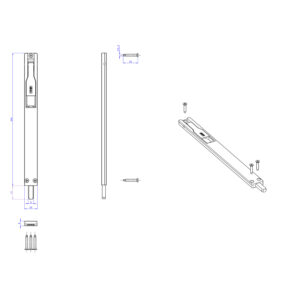 Fapim Titan Tre 3722B | Verrou pour vantail semi-fixe à levier | 225 mm – Image 3
