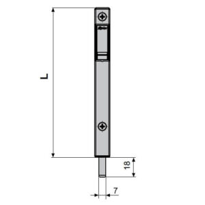 Fapim 3712 | Verrou pour vantail semi-fixe à onglet | 150 mm