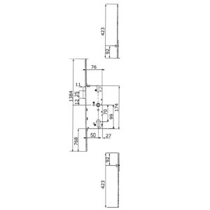 FERCO Decena serrure multipoints avec 2 galets | 70/50 F18 | En 4 parties – Image 2