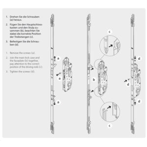Fuhr coffre central pour rénovation de serrures multipoints Fuhr existantes | 855R – Image 3