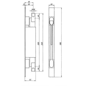 Fuhr BK345K22 | Verrou pour vantail semi-fixe | 285 mm – Image 3