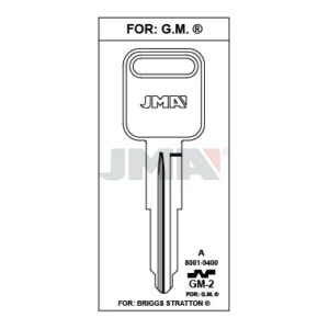 Ébauche de clé JMA GM-2 – vue groupée