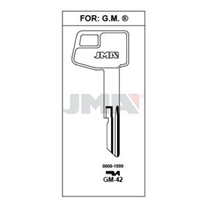 Ébauche de clé JMA GM-42 – vue groupée