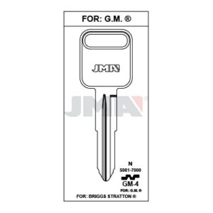 Ébauche de clé JMA GM-4 – vue groupée