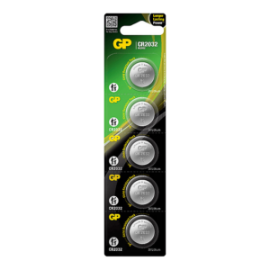 Pile bouton GP CR2032 | 3V Lithium | Lot de 5