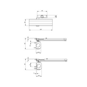 GU OTS 210 | Ferme-porte avec bras compas standard | Force EN 2-4 – Image 2
