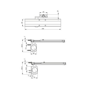 GU OTS 430 | Ferme-porte avec bras compas standard | Force EN 2-5 – Image 2