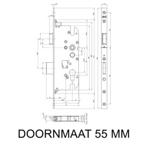 GU Secury Economy serrure à cylindre pour portes en bois | Entraxe 72 mm – Image 3