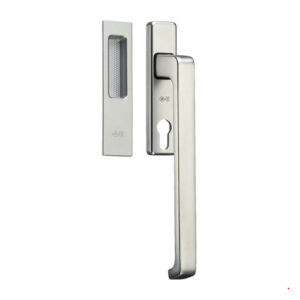 GU Dirigent | Poignée avec cuvette pour porte levante-coulissante | Trou de cylindre | Aluminium EV1
