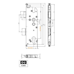 GU coffre central pour rénovation de serrures multipoints existantes | K-20046 – Image 3