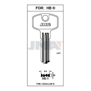 Ébauche de clé JMA HB-1 – vue groupée