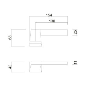 HDD Seliz | Poignée de porte sur rosace rectangulaire | Noir mat – Image 5