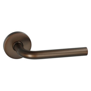 HDD L Shape 16mm | Poignée de porte sur rosace ronde | Bronze mat