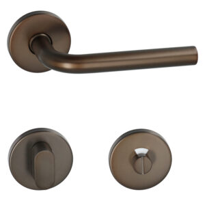 HDD L Shape 16mm | Poignée de porte sur rosace ronde | Bronze mat – Image 4