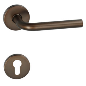 HDD L Shape 16mm | Poignée de porte sur rosace ronde | Bronze mat – Image 3