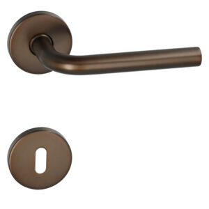 HDD L Shape 16mm | Poignée de porte sur rosace ronde | Bronze mat – Image 2